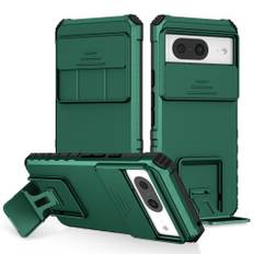 Google Pixel 8 skaller med en kamerabeskyttelse og stand - Grøn