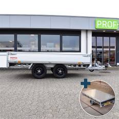 Henra Platformtrailer 750 kg Dobbeltakslet Bremset inkl. presenning - Craft Series - L: 290 x B: 170 cm