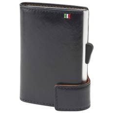 Italian Leather Aluminum Card Holder [Golbe] (Navy) mörkblå