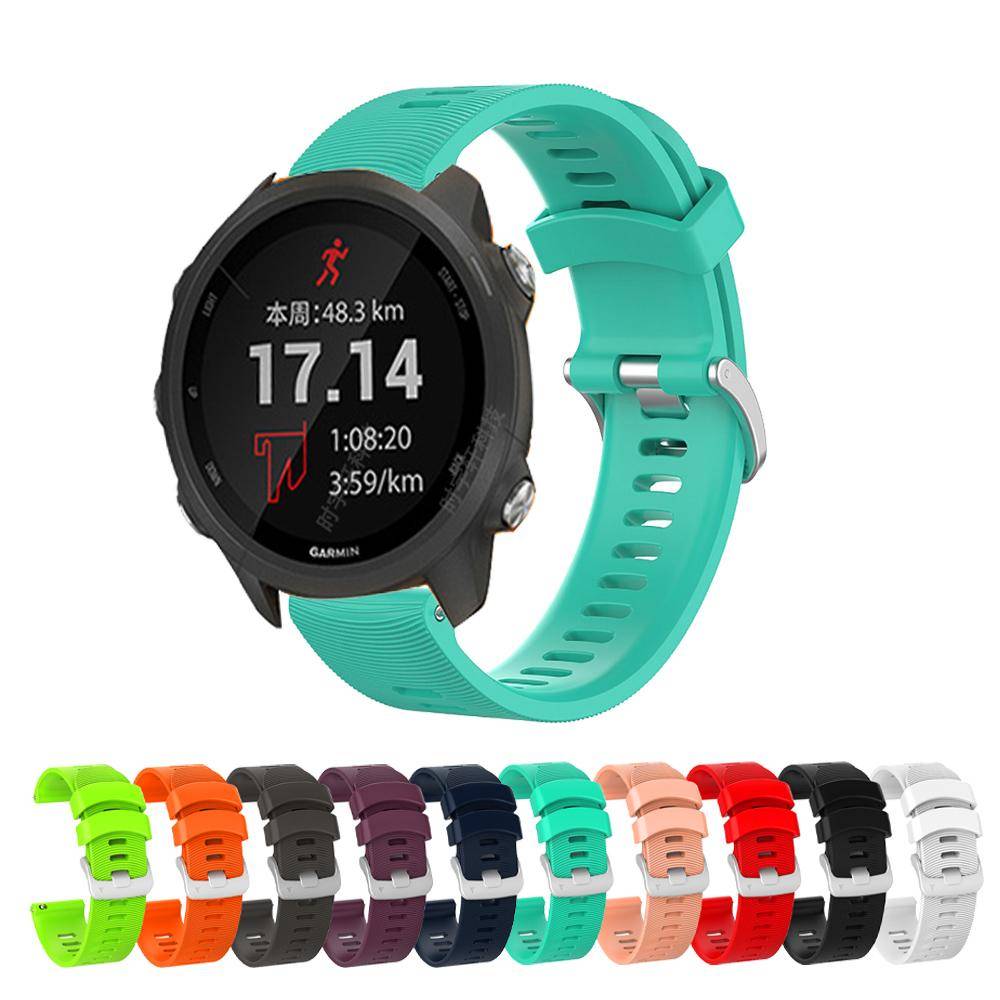 20mm Färgglatt Armband För Garmin Forerunner 245 245m 645 Music 158 55 Sport Silikon Smart Klockarmband För Vivoactive 3 5 Armband green