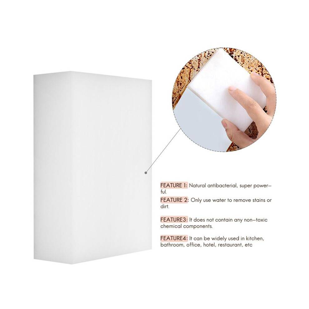 400Pcs Magic Sponge Eraser Kitchen Duster Wipes Clean Accessory Microfiber Dish Cleaning Melamine Sponge 10X7X3CM