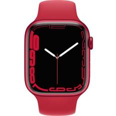 Apple Watch Series 7 Aluminium 45 mm (2021) | GPS | röd | Sportband röd