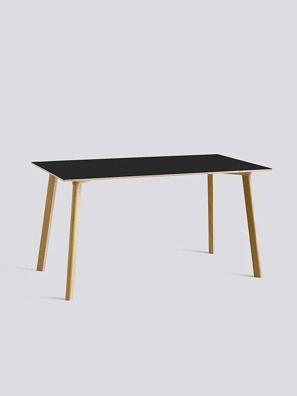 CPH Deux 210 Bord fra Hay L140 x B75 x H73 cm / Ink black laminat / Matlakeret eg - Jacobsen Plus