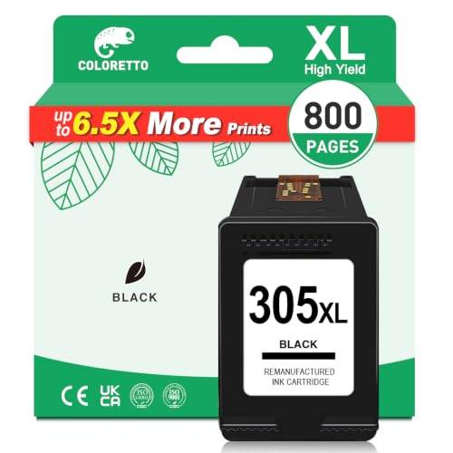 COLORETTO 305XL bläckpatron kompatibel med HP 305 svart DeskJet 2821e 2800e