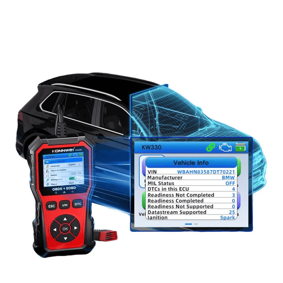 KONNWEI KW330 – OBD2/EOBD felkodsläsare (Enhanced Handheld Automotive Engine Analyzer)