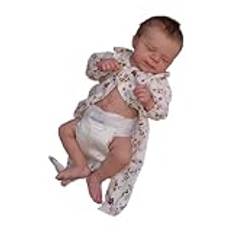 19 Inch Reborn Doll, Realistic Sleeping Toddler Doll, Soft Full Body Simulation Doll, Cute Life-Like Baby Doll, Soft Silicone Vinyl Real Life Dolls, Adorable Reborn Doll Silicone Full For Kids