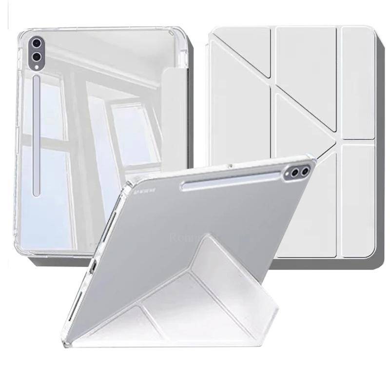 Magnetiskt Y-viktigt fodral för Samsung Galaxy Tab S10 FE+ 131'' 10.9'' A11/S11/S10/S9/S8/S7Plus 12.4'' 11'' för Samsung S9+/S9 FE vit