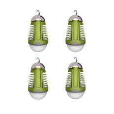 UV Myggefanger | 4-Pak | Batteri | 3W | IP44 | Indbygget Lanterne | 70lm | Grøn
