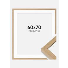 Ram Hermes Naturlig Ek 60x70 cm - Passepartout Vit 20x24 inches
