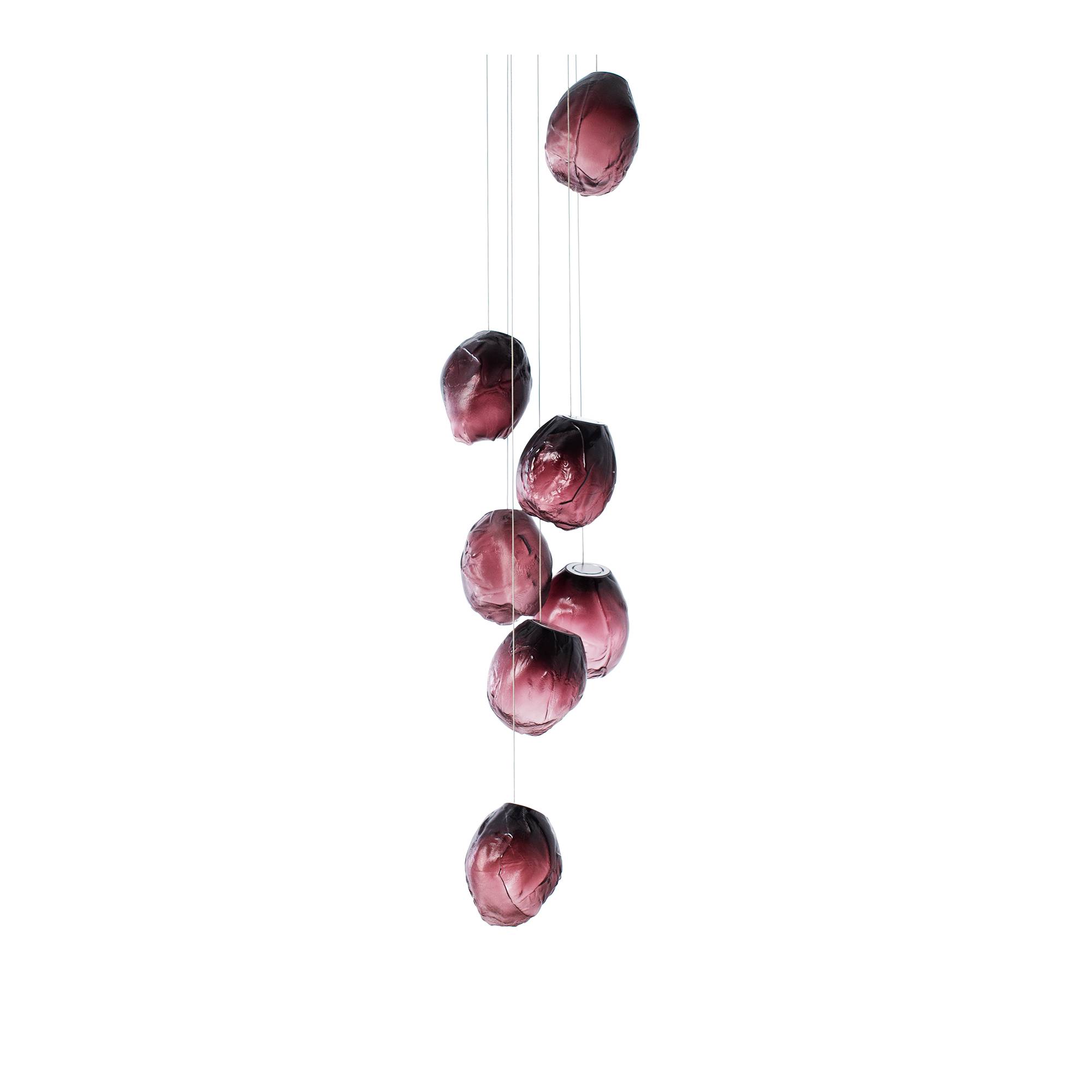 Bocci - 73.7V Pendant Purple 1, White Canopy, Dimmable Xenon - Klyngependler - Omer Arbel - Lilla