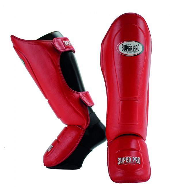 Super Pro Combat Gear Benskinner "Thai Pro" Red Rød M