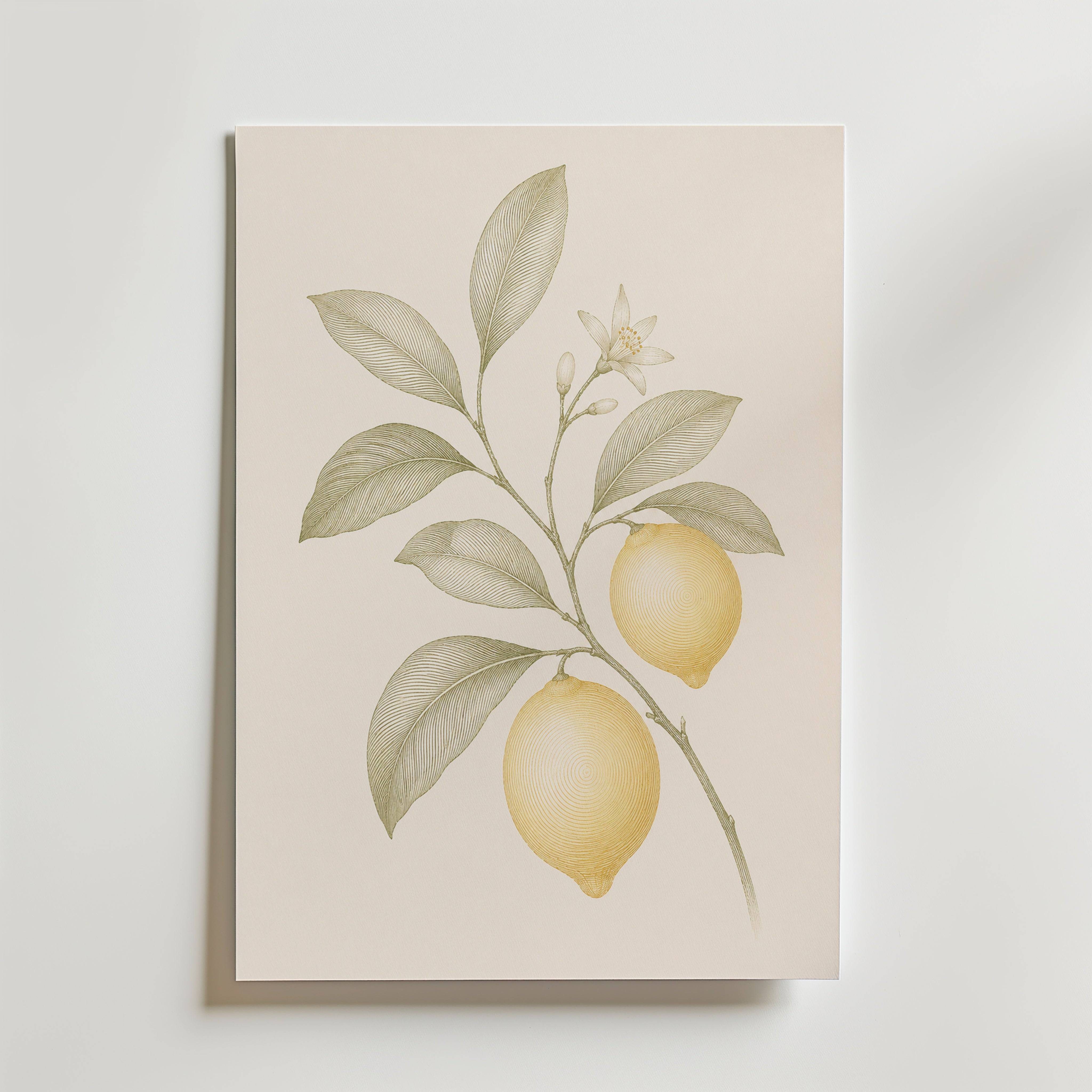 Sunlit Citrus Poster - Fine Art Poster 30x40 cm