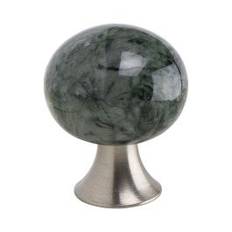 Bead Straight knopp - Grön Marmor - Furnipart