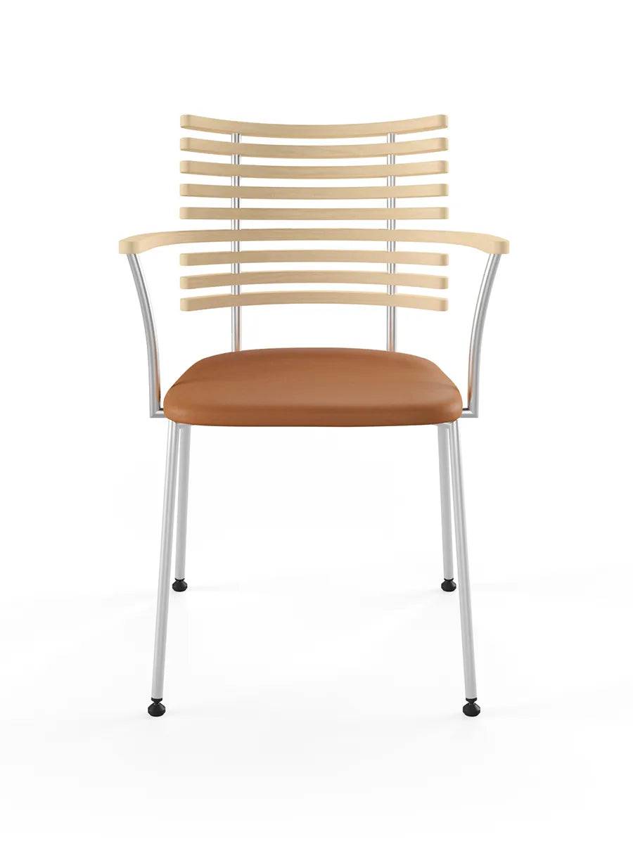 Tiger Armstol, cognac læder fra Naver Collection Ask hvidolie / Rustfrit stål - Jacobsen Plus