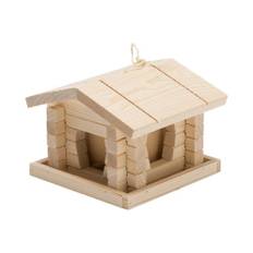 Fuglehus ubehandlet tre - 20x20x13 cm