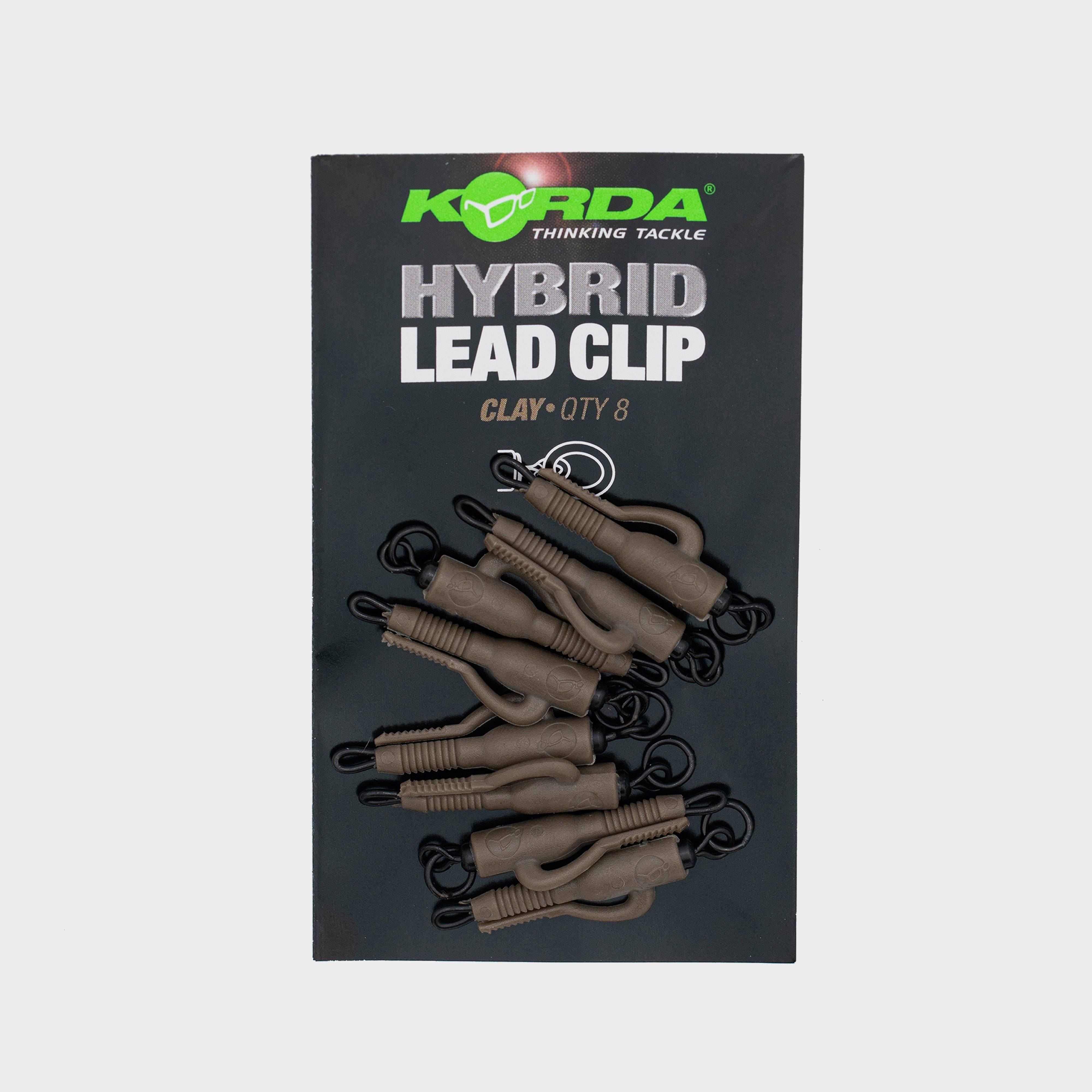 Korda Hybrid Lead Clips Clay, Brown