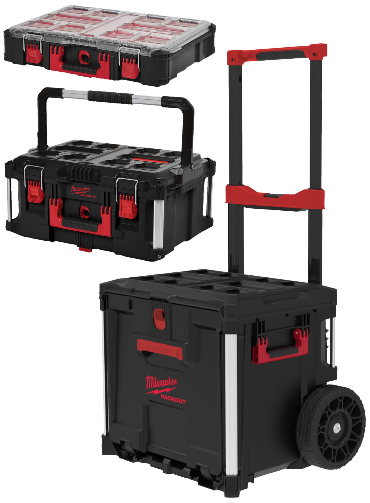 Milwaukee Packout Trolley Skuffemodul - 3 Dele