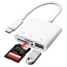 USB C SD-Kartenleser, RayCue USB C auf SD-Karte für iPad/Mac/Laptop, 3-in-1 USB C/Typ C auf USB-Kamera-Speicherkartenleser-Adapter für iMac, iPad Pro/Air/Mini, MacBook Pro/Air, Galaxy, MicroSD/SD