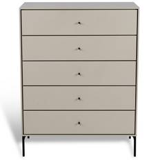 Mavis Volt Byrå Med 5 Lådor Beige/svart - Byråer Mdf Vit - 1453BMD