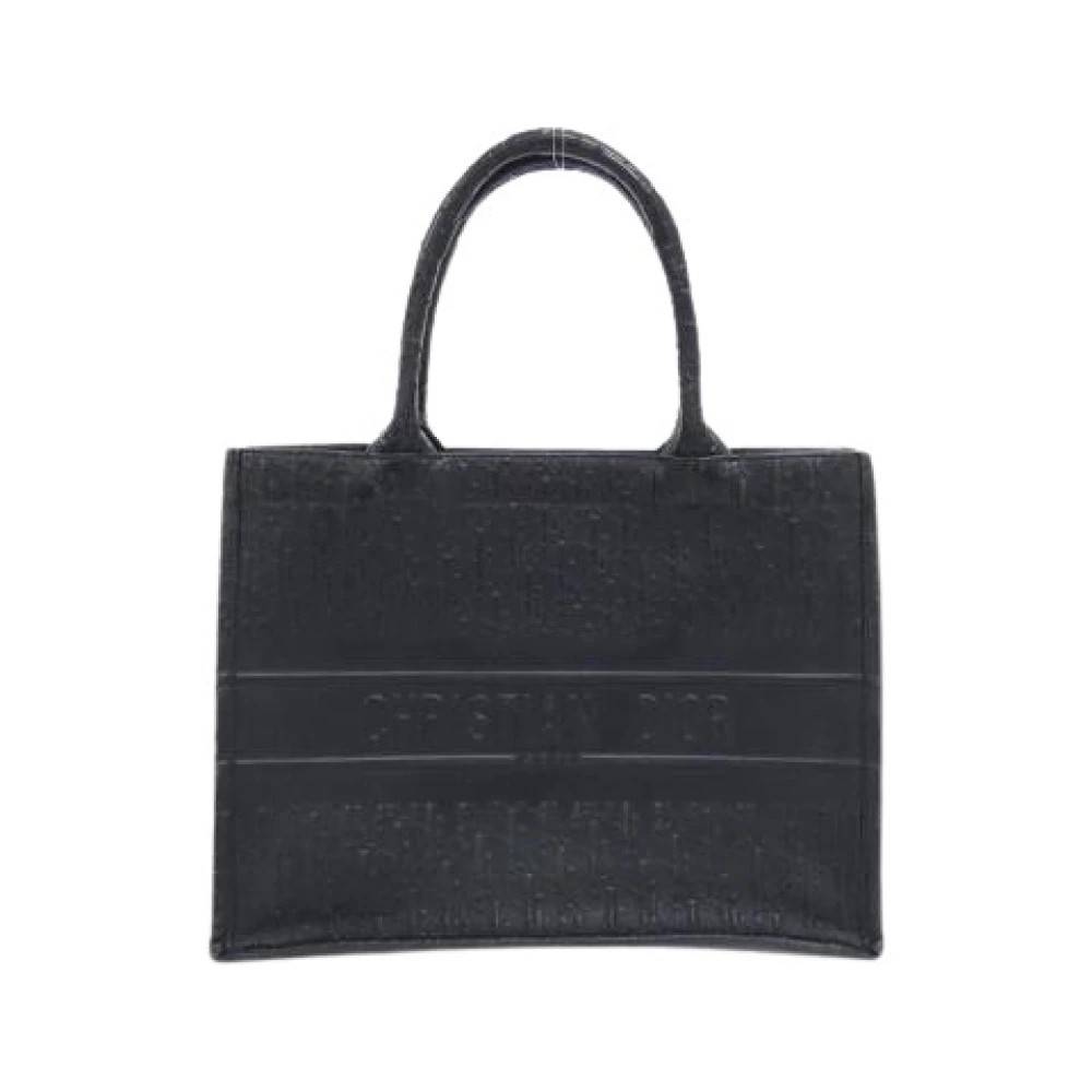 Dior Vintage Pre-owned Book Tote Kalveskindstaske - Vintage - Dame - Sort - ONE SIZE - Læder