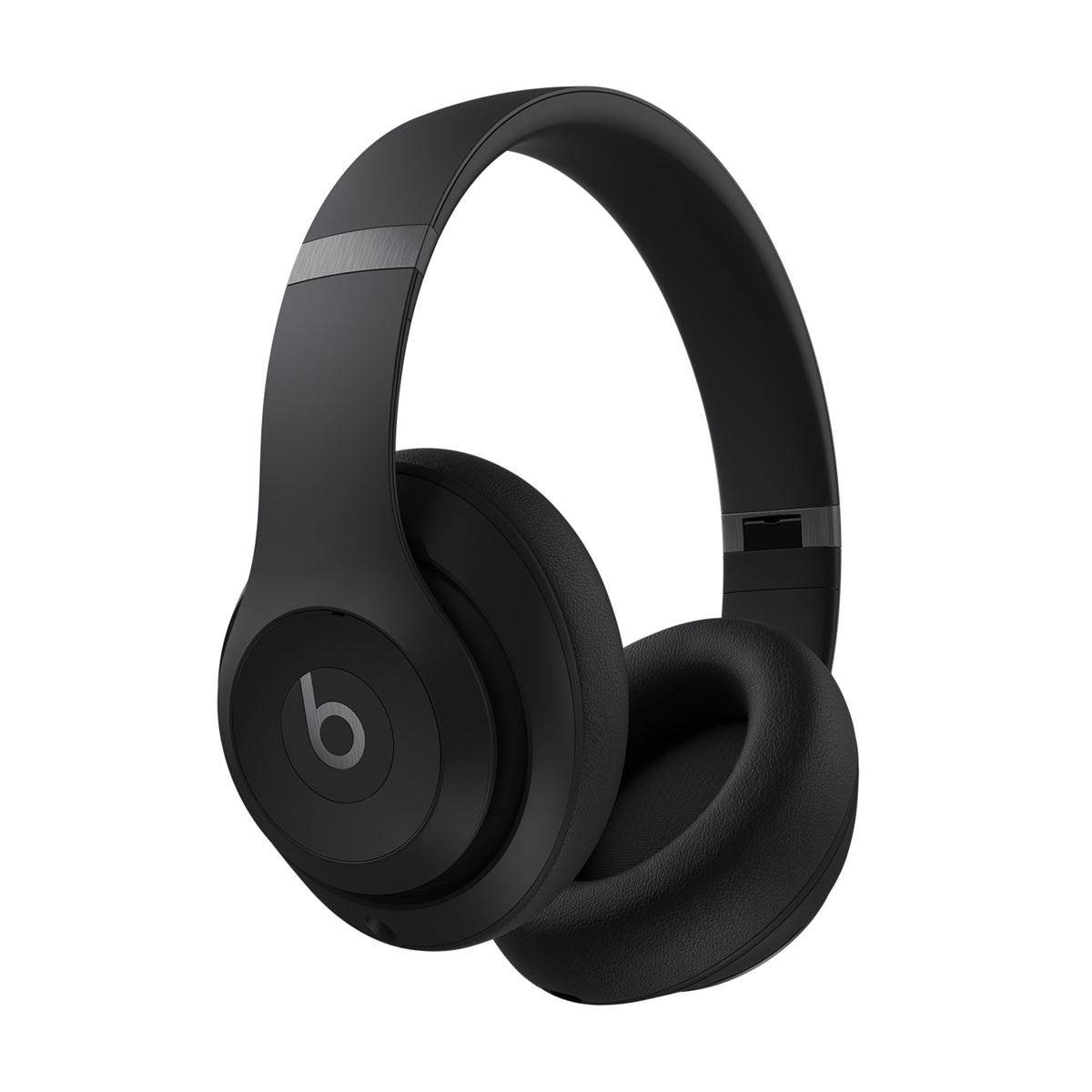 Beats Studio Pro - Hörlurar med mikrofon - fullstorlek - Bluetooth - trådlös, kabelansluten - aktiv brusradering - 3,5 mm kontakt, USB-C - svart