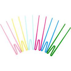 Rice Plastic 'Beginner Friendly' Chopsticks - 6 Assorted Classic Colors - Set of 6