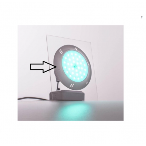 Frontplade i hvid PVC til Adagio+ poollampe