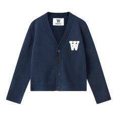 Wood Wood Cardigan - Strik - Lammeuld - Otis - Navy - Wood Wood - 11-12 år (146-152) - Cardigan