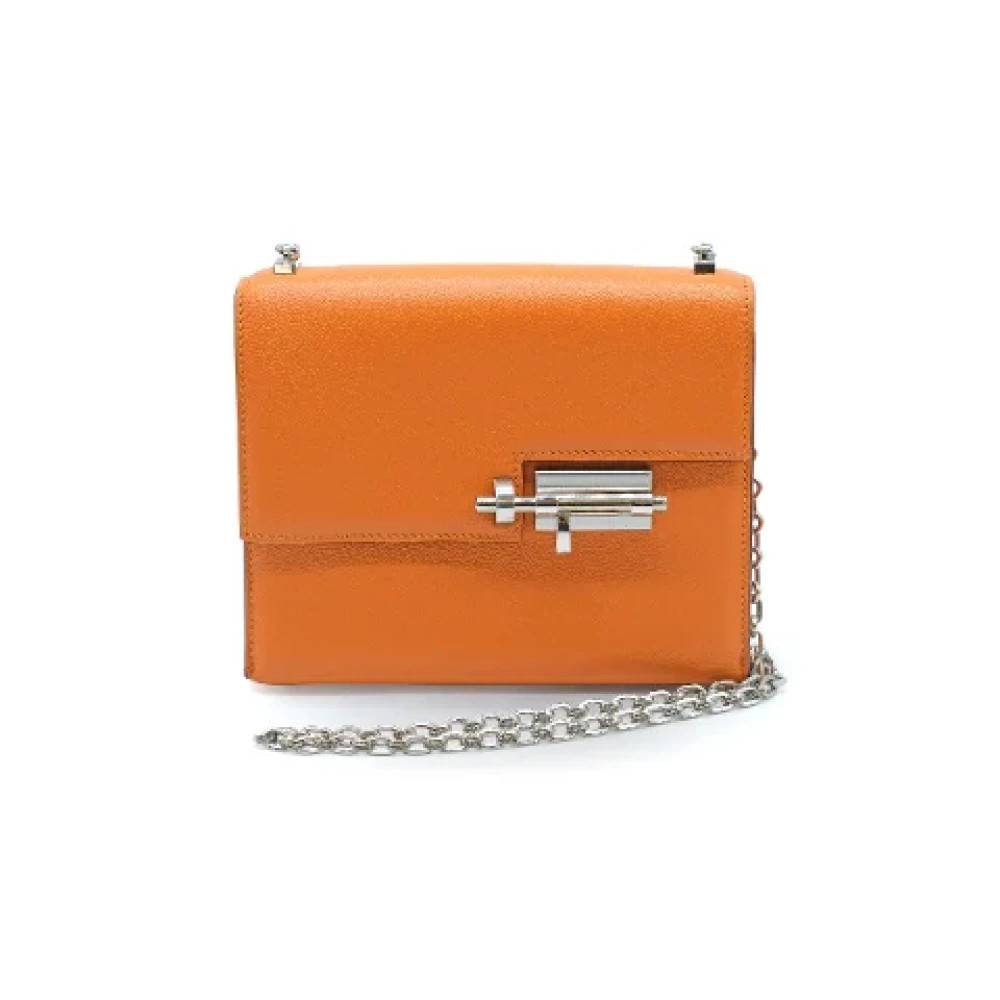Hermès Vintage Pre-owned Laeder crossbody-tasker - Vintage - Dame - Orange - ONE SIZE - Uld
