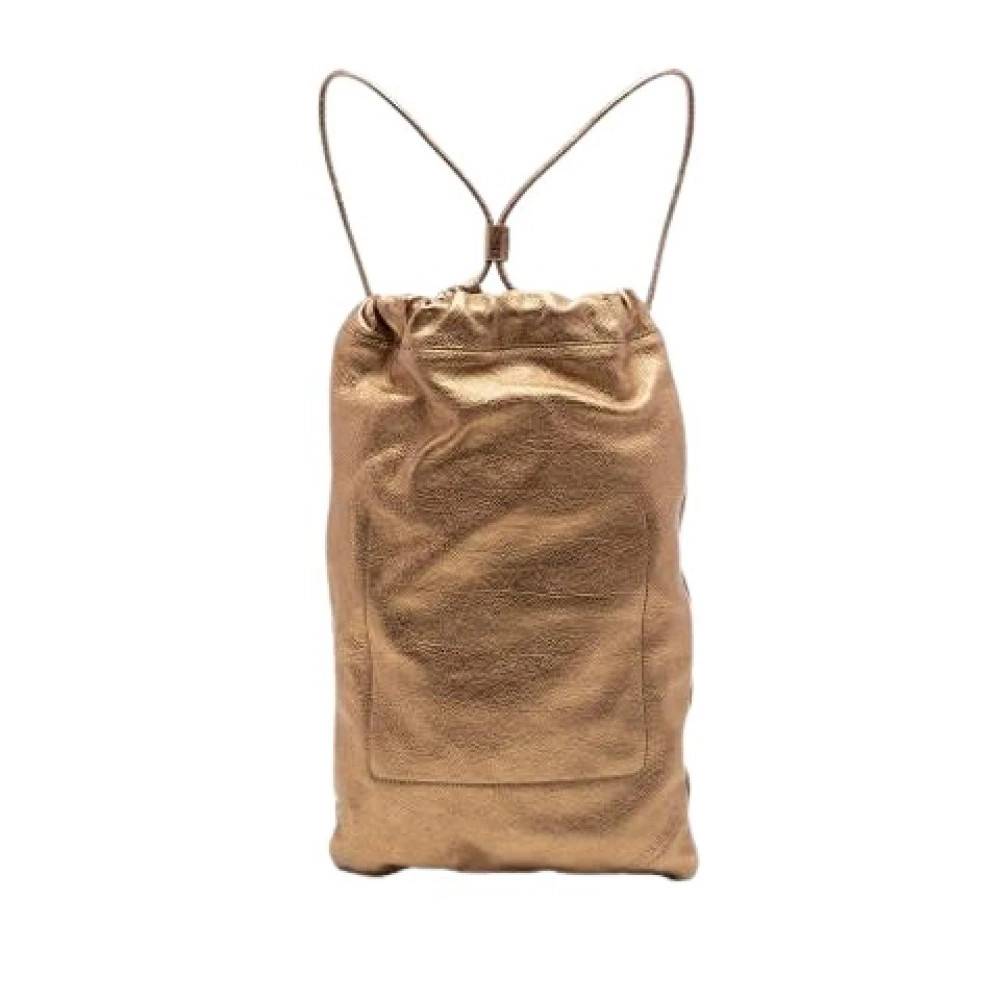 Burberry Vintage - Pre-owned Metallic Leather Backpack Vintage - Dam - ONE Size - Läder