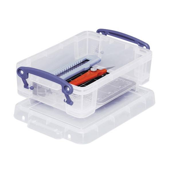 Förvaringslåda 0,75L transparent | Really Useful Box