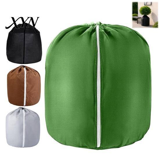 Utomhusbuske Frysskydd Blomkruka Isoleringsskydd, Vinterplanterare Omslag med Dragsko, Oxford Balkongväxtskydd Tyg Frost för svart