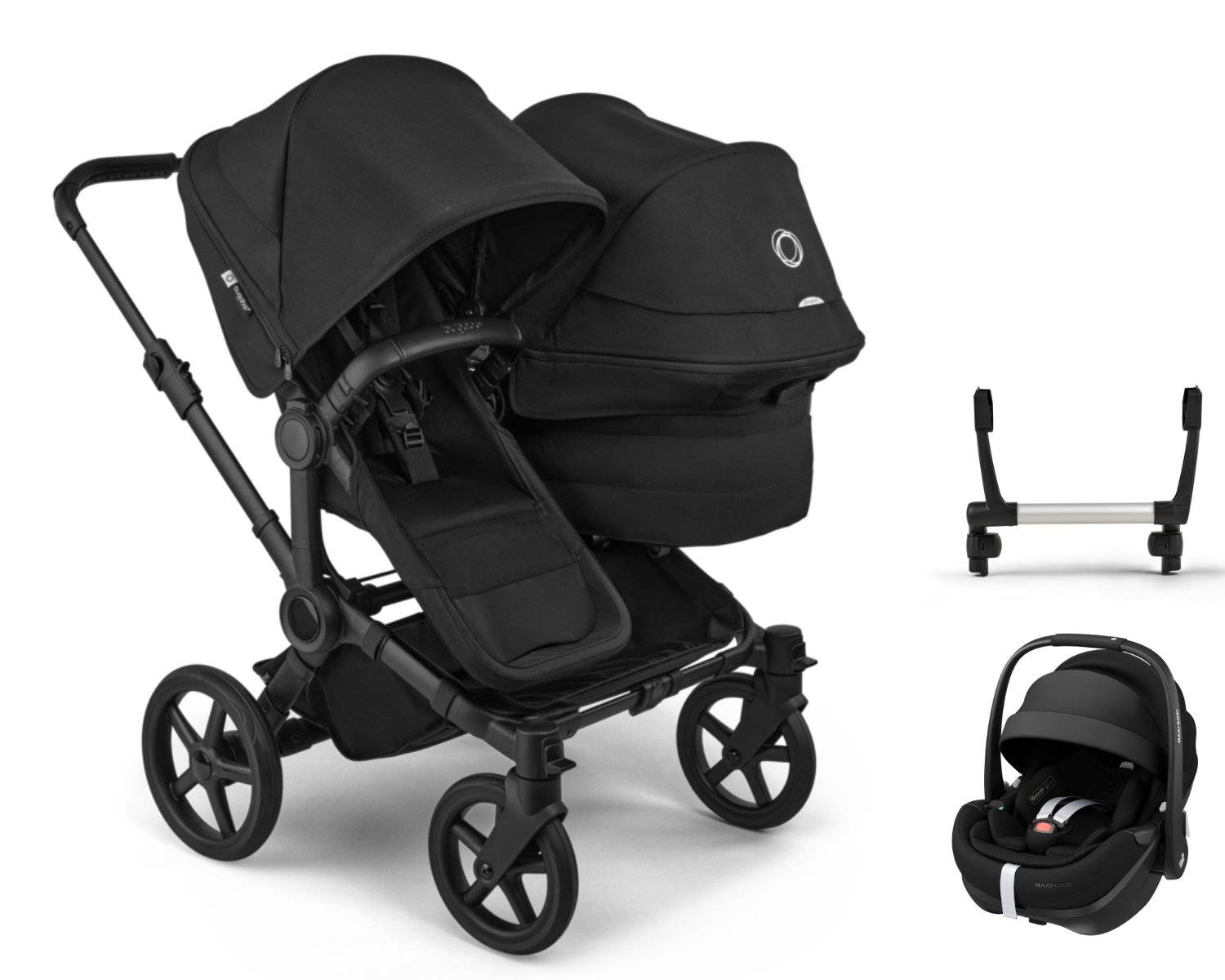 Bugaboo Donkey 6 Duo 3-in-1 incl. Maxi Cosi Pebble 360 Pro2 - Black / Heritage Black
