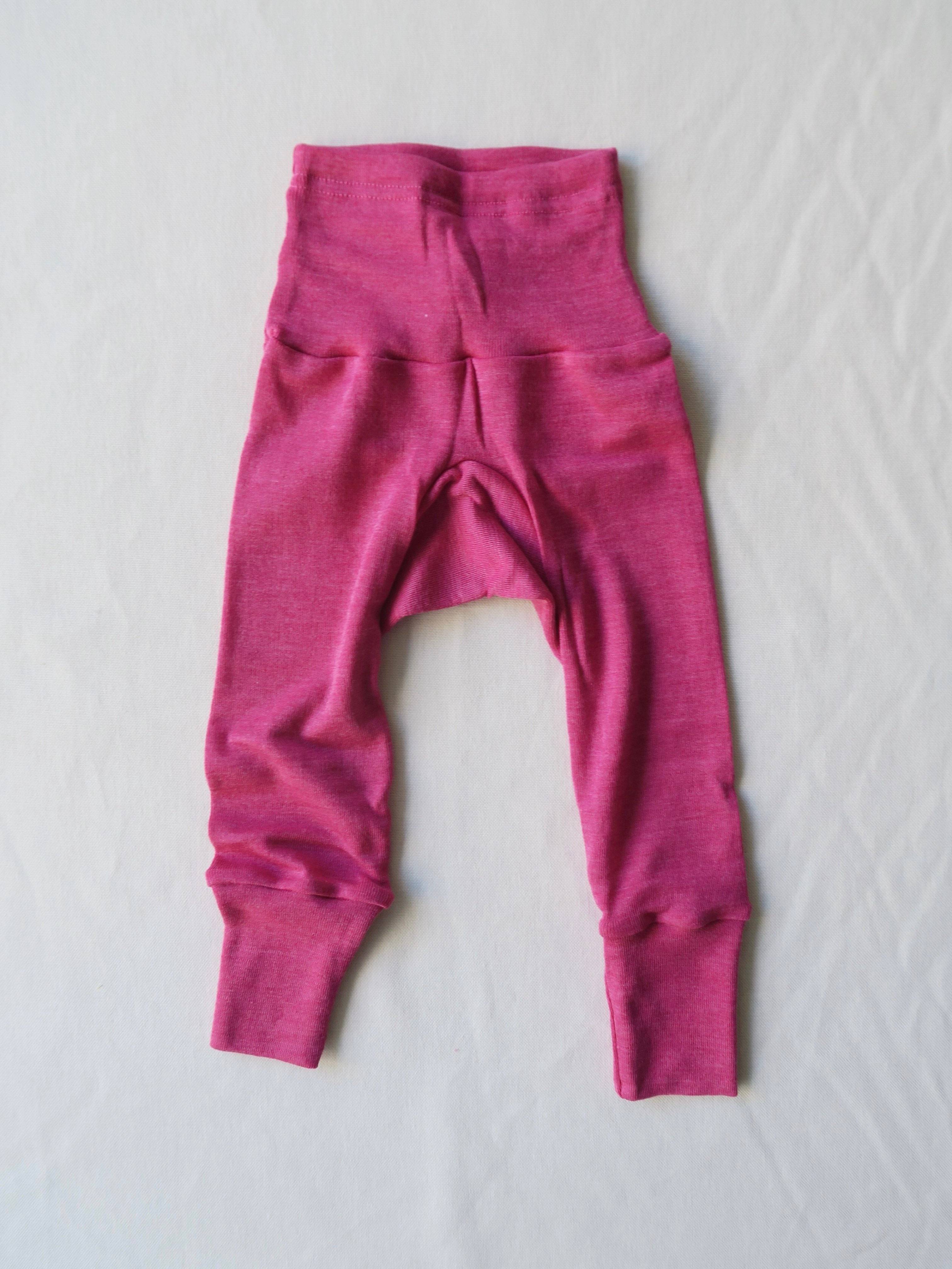 Cosilana - Uld/silke baby bukser - Pink - 62/68