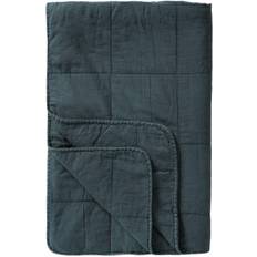 Ib Laursen Vintage Quilt Chalk Blue - L:180 B:130 cm Plädar Från Magasin - Blå (L:180 B:130 cm)