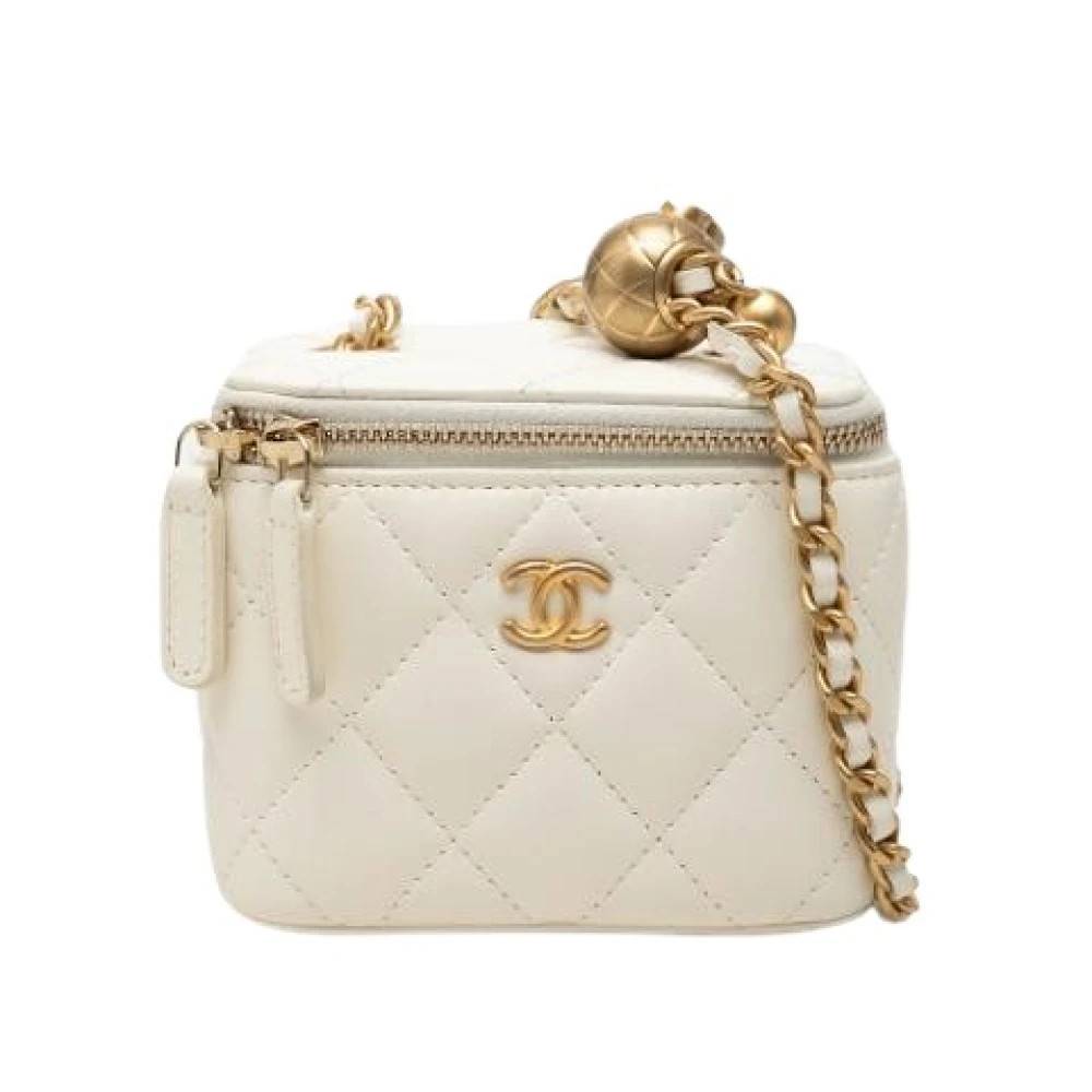 Chanel Vintage Pre-owned Mini Quilted Crossbody - Vintage - Dame - Hvid - ONE SIZE - Uld