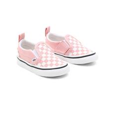 VANS Toddler Checkerboard Slip-on V Shoes (1-4 Years) ((checkerboard) Powder Pink/true White) Toddler Pink, Size 3 - Pink - 3