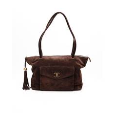 Chanel Suede CC Tote Bag