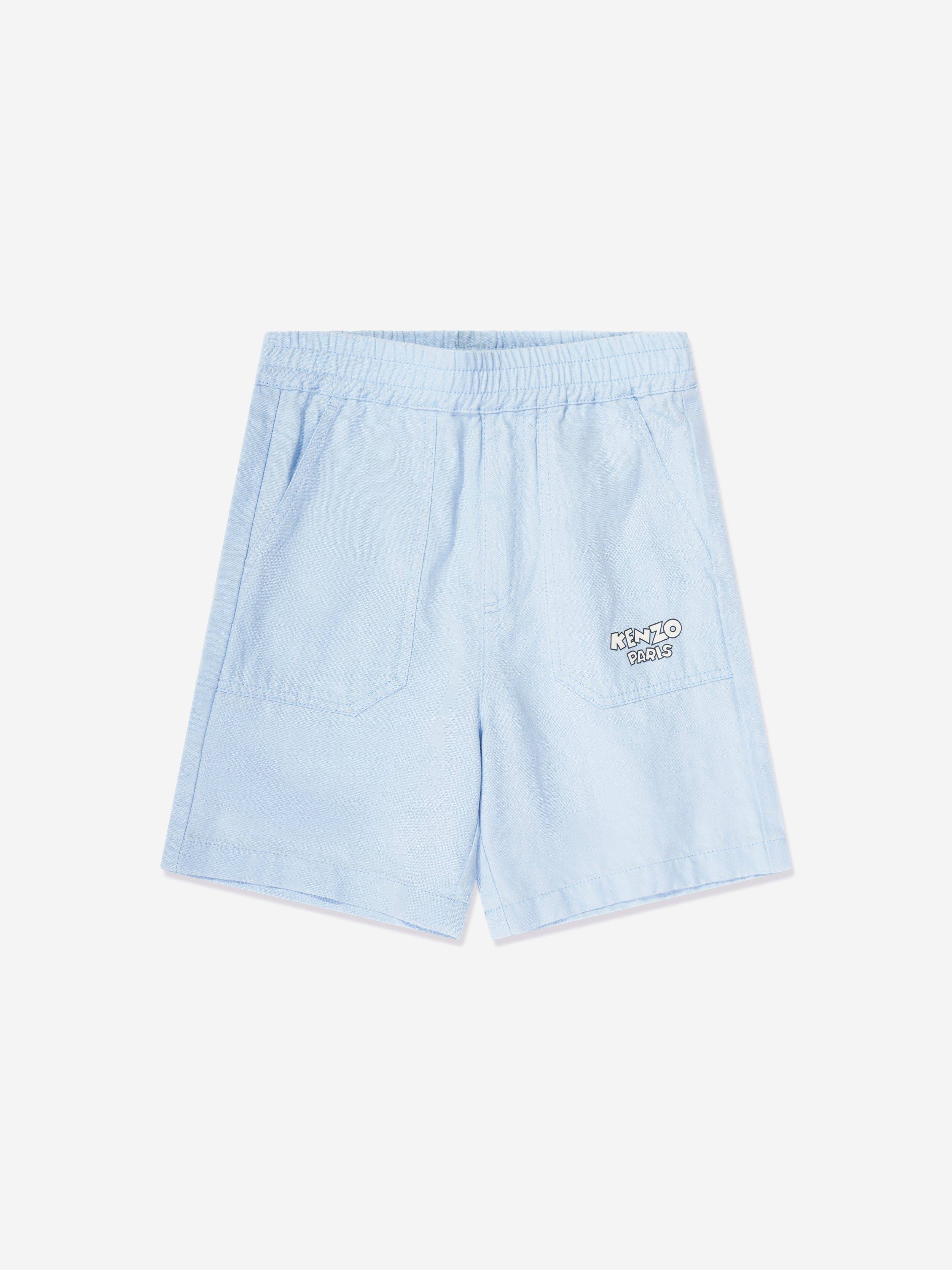 KENZO Boys Logo Bermuda Shorts in Blue - Blue / 10 Yrs (10 Yrs)