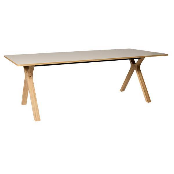 Andersen Furniture Space add spisebord i kashmir grey 95x220 cm - Eg hvidpig. mat lak