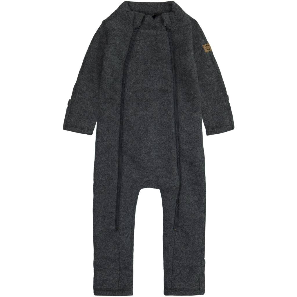 Baby Ulddragt Dobbelt Lynlås - Anthracite Melange - 86