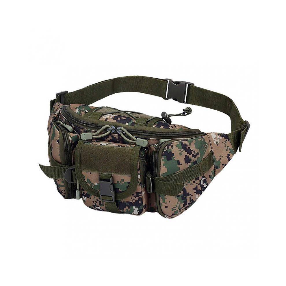 (Jungle Digital) Multifunctional Hiking Chest Bag Water-Resistant Anti-Splash Outdoor Belt Bag for Travel