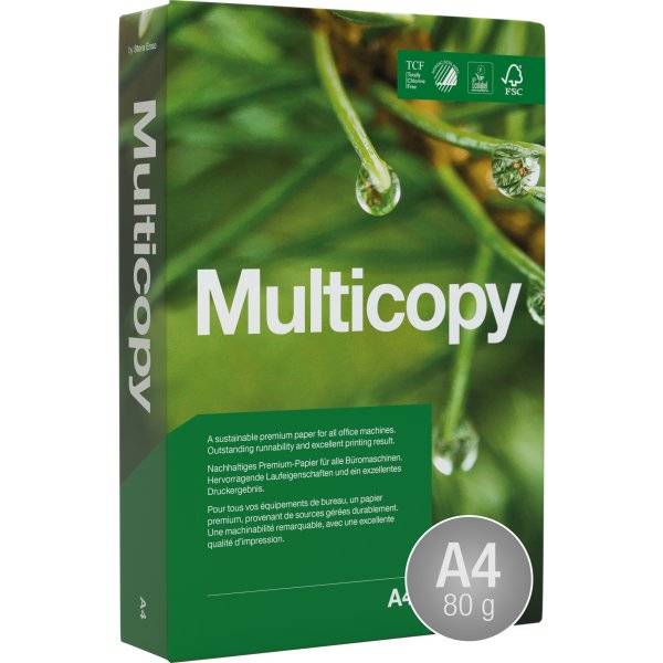Multicopy Kopipapir A4/80gr. m/4 huller