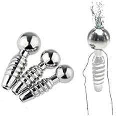 Spiral Penis Plugg Dilatation Häst Öga Ihålig Urethral Plug BDSM Kyskhet Urethral Kateter Ljud Dilator Sexleksaker for män(S)