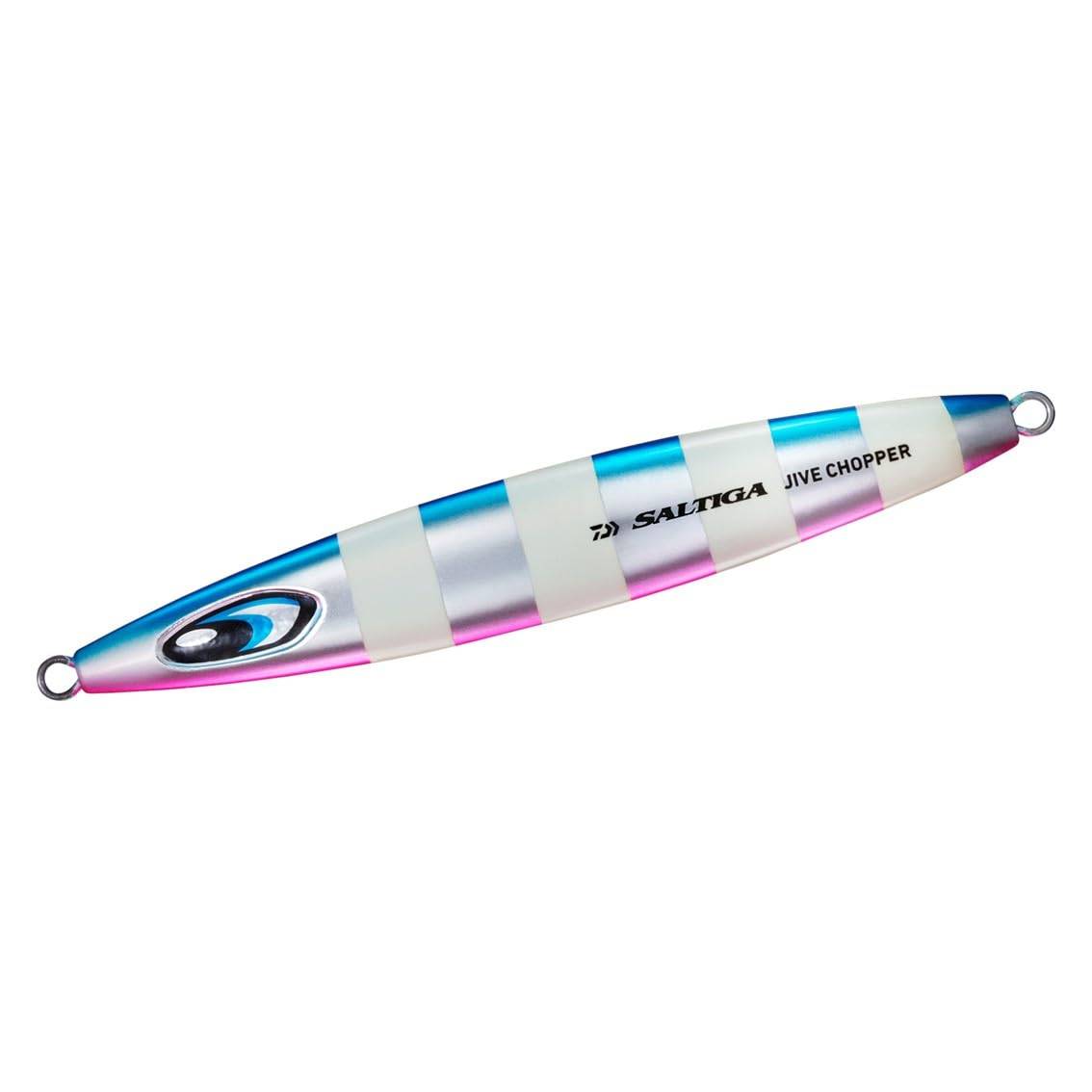 Daiwa Saltiga Jive Chopper 250g Slow Jigging Jigg med ML Blå Rosa Zebra Glow