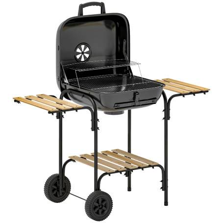 Kolgrillvagn Svart 98 x 54 x 91 cm Stål