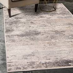 Carpeto Rugs Abstraktes Vintage Designer Teppich - Kurzflor - Weich Teppich für Wohnzimmer, Schlafzimmer, Esszimmer - ÖKO-TEX Wohnzimmerteppich - Teppiche - Beige Grau - 160 x 220 cm