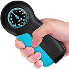 Greppstyrketränare, 55 Kg Intervall Digital Handdynamometer Handträningsmätare Gripstyrketester Handtränare med Mekanisk Pekare för Träning i Handled och Fingerstyrka (Blå)