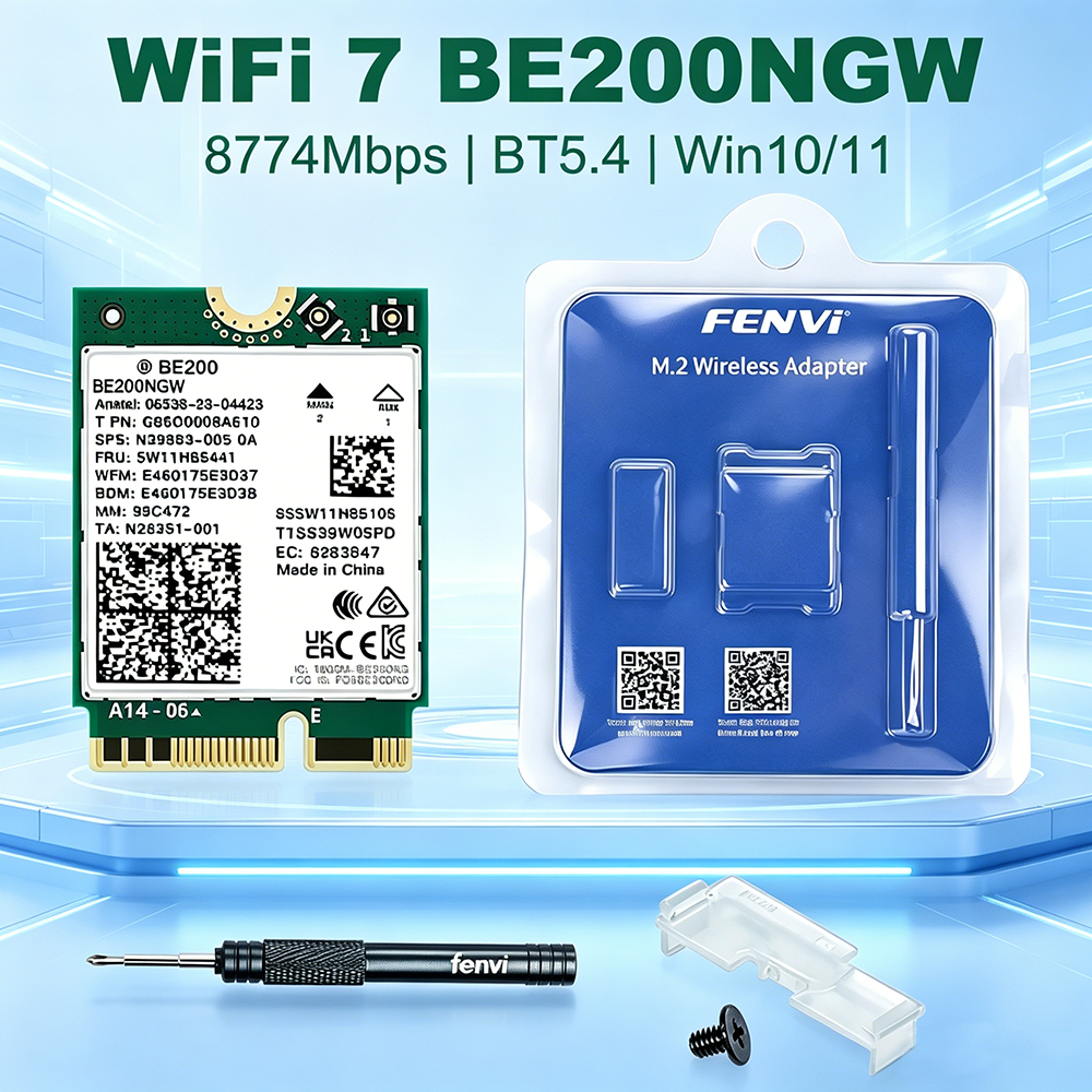 WiFi 7 BE200 BT5.4 Wireless WiFi Card M.2 802.11BE Bluetooth5.4 BE200NGW WiFi adaptador Network Adapter For Win 10/11