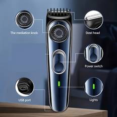 TEMU Professional Hair Clippers And Trimmer Kit For Men - Cordless Barber Fade Clipper Hair Cutting Kit, Beard T Outliner Trimmers Haircut Grooming Kit